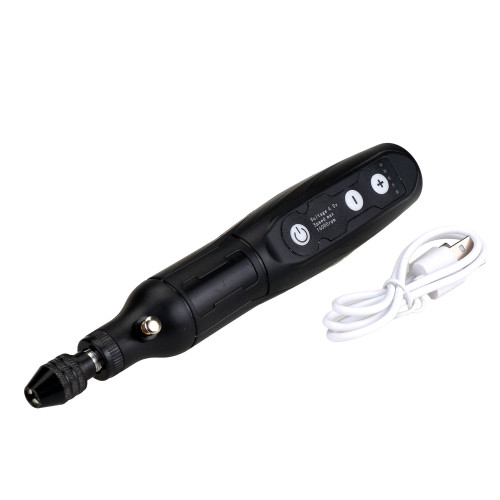 Wireless drill with USB charging cable