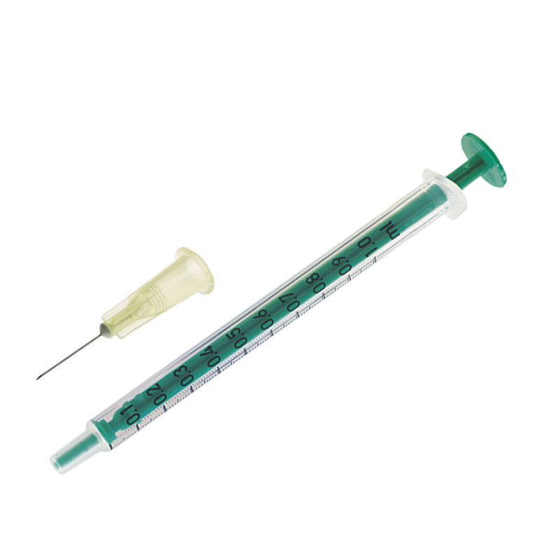 Syringe with separate needle. 1ml