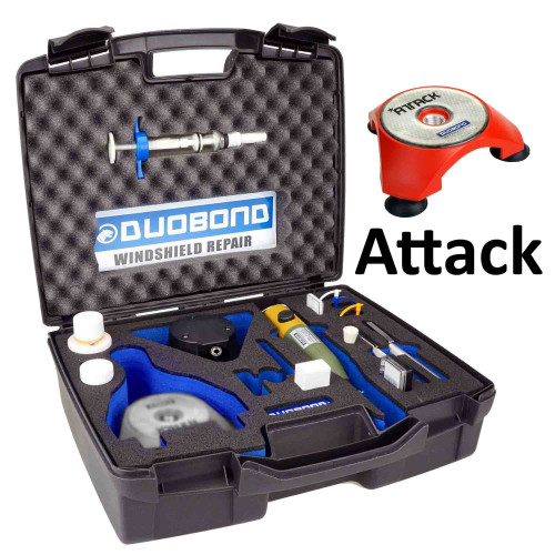 Duobond windshield repair set, Attack repair bridge