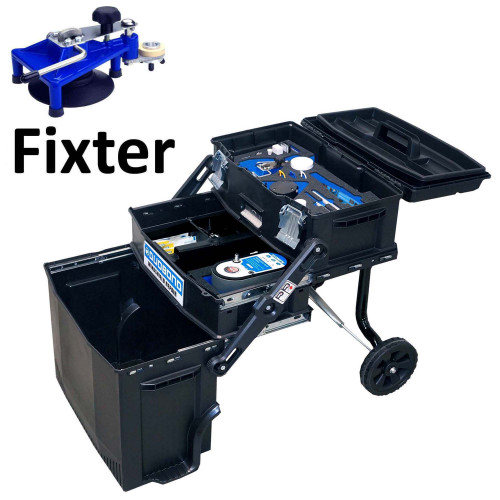 Duobond windshield repair trolley, Pulse & Fixter repair bridge