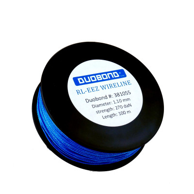 Duobond RL-eez wireline Coil/100 meter nylon cutting wire 1,1mm, 270 daN. Blue